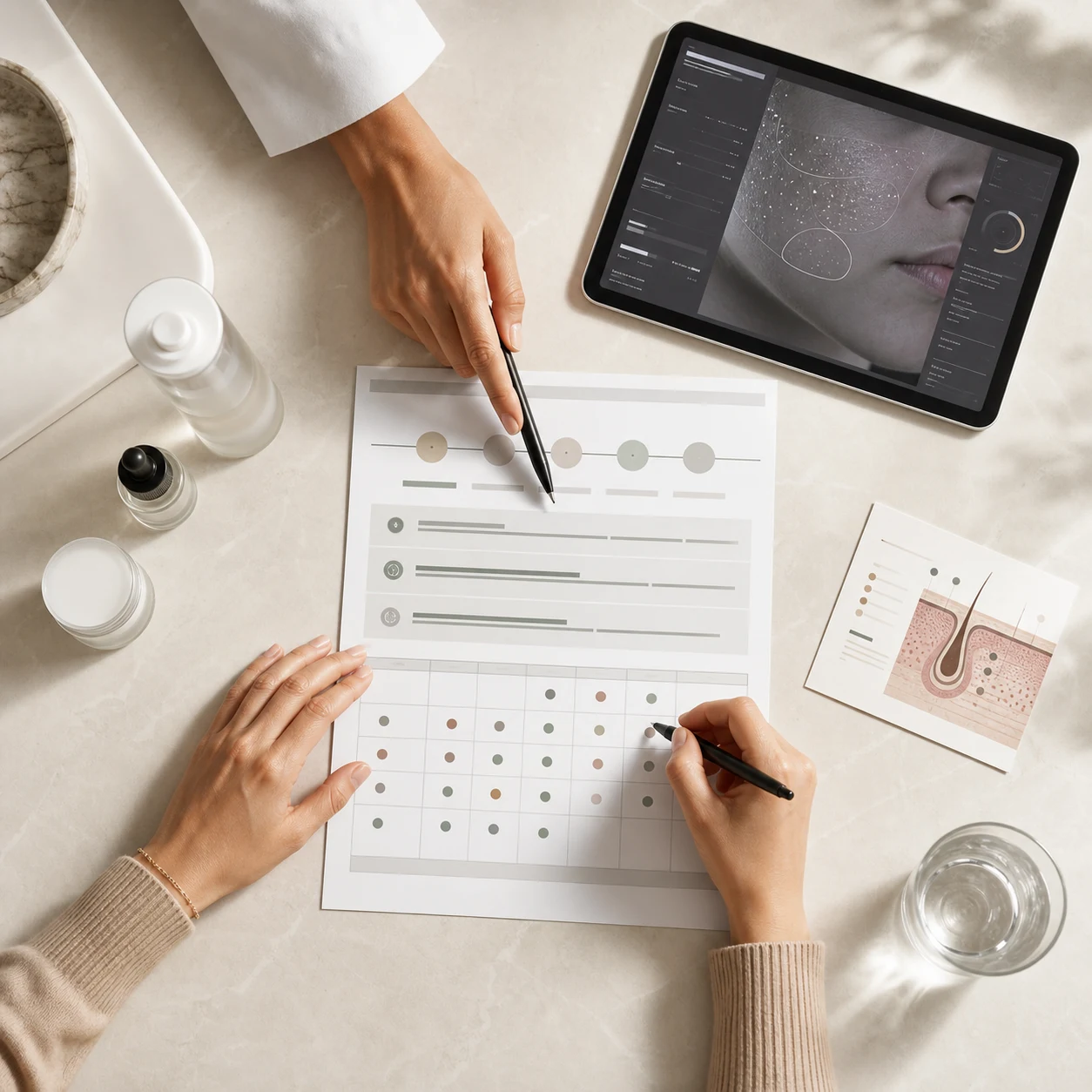Personalized acne care plan and follow-up schedule