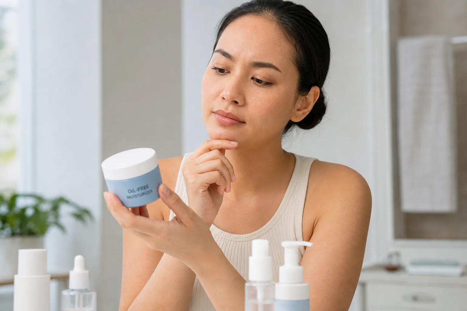 Editorial image supporting the section “How to choose a moisturizer without guessing”