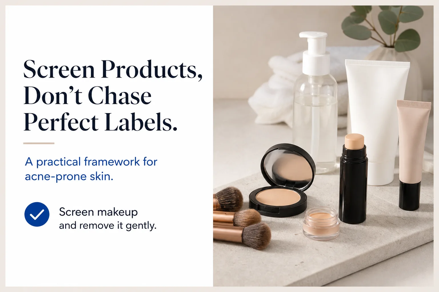 Editorial image supporting the section “Screen makeup and remove it gently”